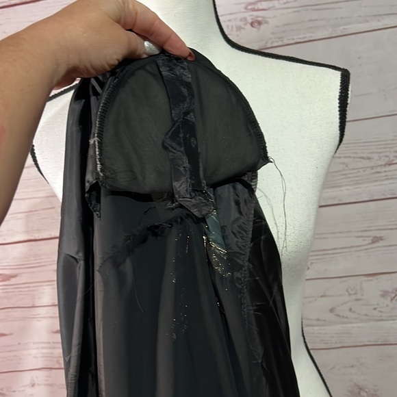 Vintage 80’s Act I New York DISCOCORE crepe gold black blouse shoulder pads - Picture 7 of 8